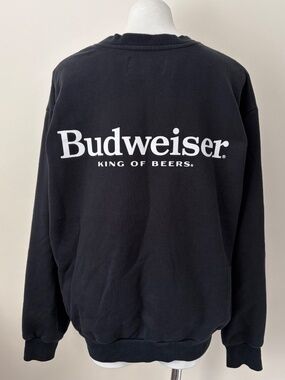 Budweiser by PacSun King of Beers Classic Logo Crewneck Sweatshirt, Black L